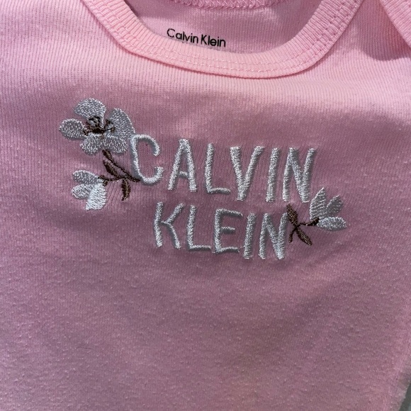 5/$15 Calvin Klein Pink Baby Onesie - Picture 2 of 4